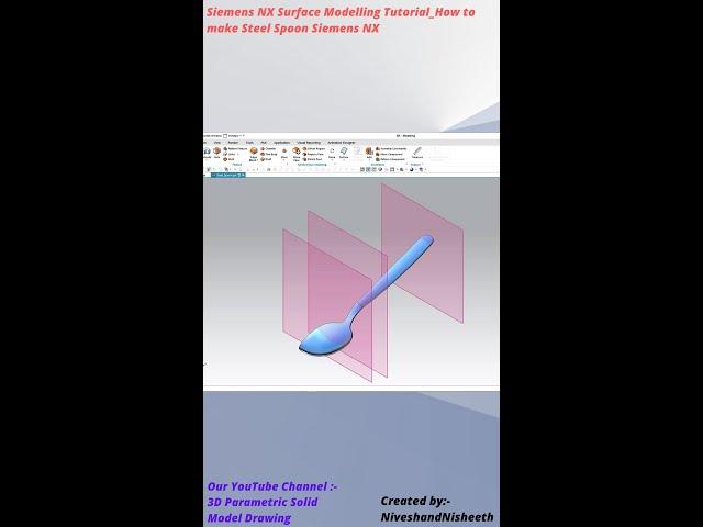 Spoon Design & Surface Modelling in Siemens NX | CAD Design | Surface | @3D Parametric Model Drawing