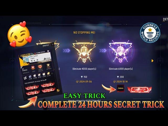 HOW TO GET TERMINATOR TITLE IN FREE FIRE | NO STOPPING ME FREE FIRE ACHIEVEMENT MISSION KAISE KAREN