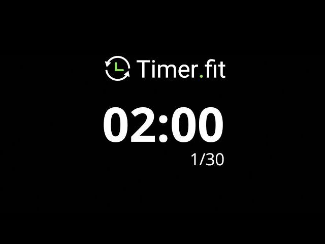 2 Minute Interval Timer with 10 Seconds Rest