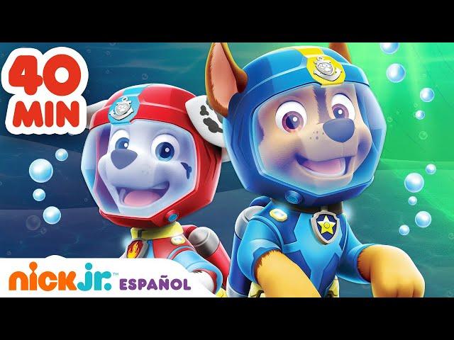 Paw Patrol, Patrulla de cachorros | ¡40 minutos de los mejores rescates de la Patrulla Marina!