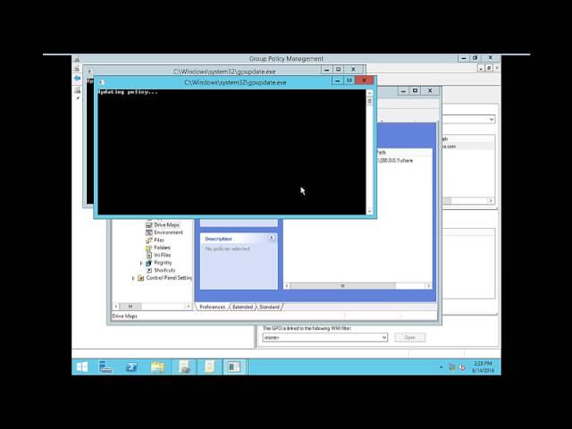 Map network drive deploy  via gpo in server 2012 r2