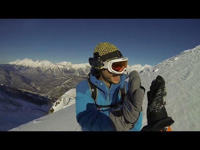 1080p Фрирайд, фейлы и проч. Роза Хутор, Сочи 2015, GoPro Сноуборд видео. Freeride Sochi Roza Hutor