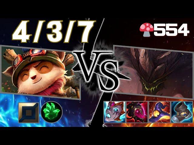 554【Master/KR】TOP Teemo vs Malphite【SN:Teemoking#kr3】【Patch14.24】#leagueoflegends #teemo