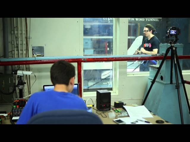 Testing microphones in a wind tunnel