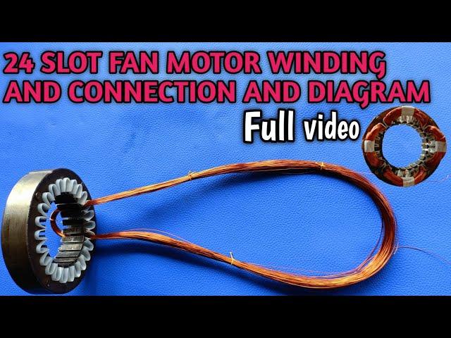 Fan motor winding|24 slot 1400 rpm wallfan motor winding|motor winding|Farata fan winding|fan repair