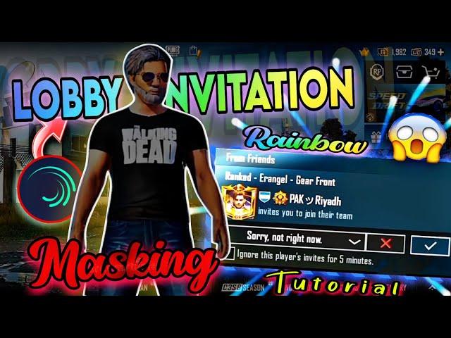 Lobby Invitation Masking Tutorial | Rainbow Invitation Masking  | Alight Motion Masking Tutorial