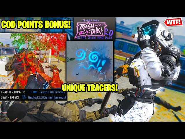 NEW Tracer Pack TRASH TALK 2.0 BUNDLE  2400 COD POINTS BONUS in MW3 WARZONE! (Ultra Skin Pro Pack)