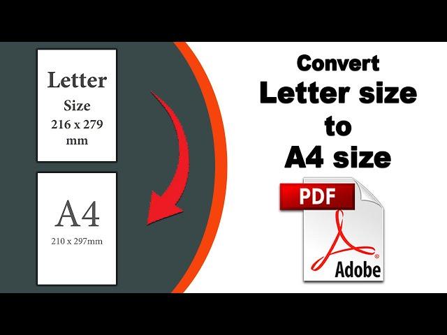 How to convert letter size to a4 in pdf using Adobe Acrobat Pro DC