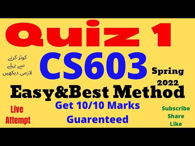 cs603 quiz 1 solution spring 2022 cs603 quiz live cs603 quiz 1 live 2022