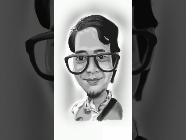 Haries Syaifudin seorang konten kreator Surabaya #caricature #digitaldrawing #digitalart #shorts