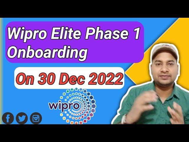 Wipro Elite Phase 1 Onboarding on 30 Dec 2022 | wipro onboarding update #wipro #onboarding