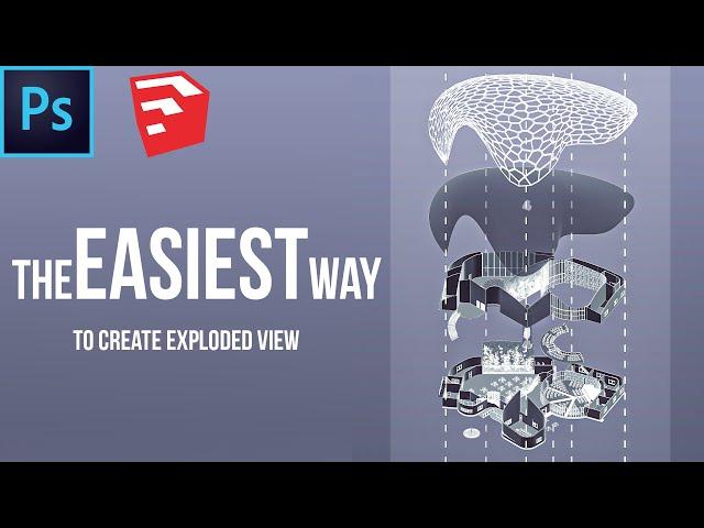 The easiest way to make an exploded view `  architecture `  photoshop | Geo Creations