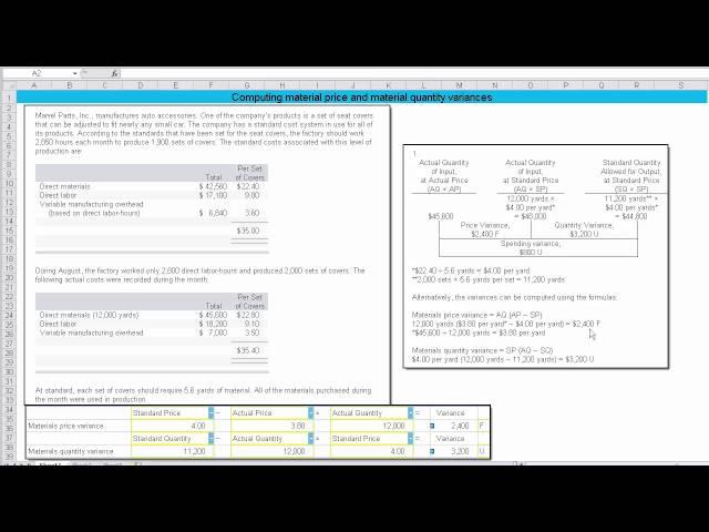 Material Price and Material Quantity Variances (P10-9)