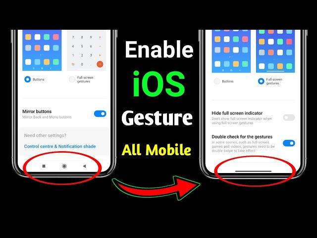 How to Enable iOS Swipe Gestures in Any Android Mobile !! Enable Full Screen Gestures in Android