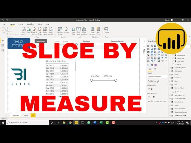 Power BI - Filter by a Measure in a Slicer