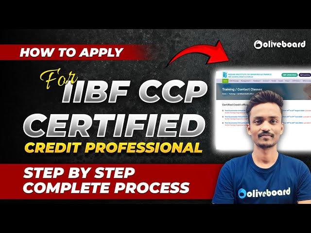 IIBF CCP Registration Step By Step Process | IIBF Registration Date 2024 | IIBF CCP Exam Date 2024