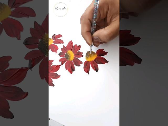 Watch and Be Satisfied As This Simple Flower Painting Comes to Life!