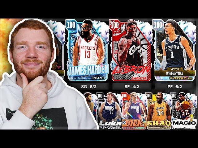 I Built an ENTIRE 100 Overall Lineup in MyTeam!