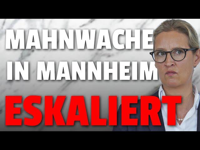 EILMELDUNG: AUSSCHREITUNGEN bei Mahnwache in Mannheim