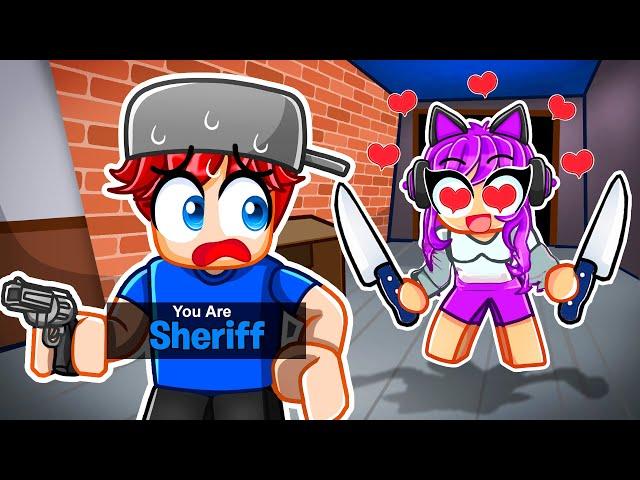 MURDERER Has a CRUSH ON ME in Murder Mystery 2! (Roblox)