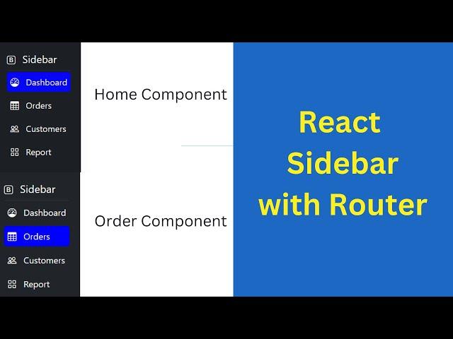 React Sidebar with React-Router | Side Menu with Routes in React