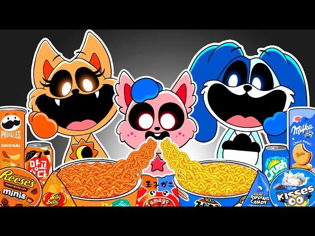 Convenience Store ORANGE BLUE Food Mukbang DOGPRESSED Family | Poppy Playtime 3 Animation | ASMR