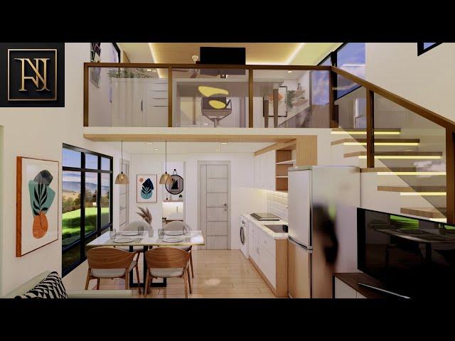 Modern & Cozy Loft Type Tiny House Design Idea (5x7 Meters Only)