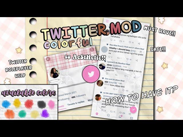 how to have colored Twitter + link • themed twitter || RPW tutorials