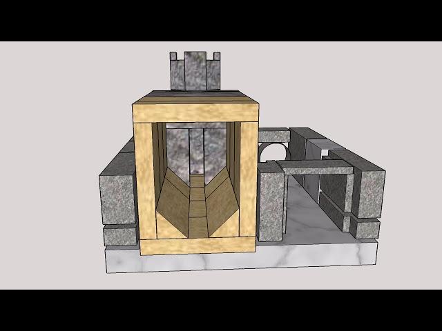 3D animation of building up the Batch Rocket Stove