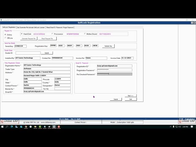 Dollar ERP How To Activate License Activation in hindi