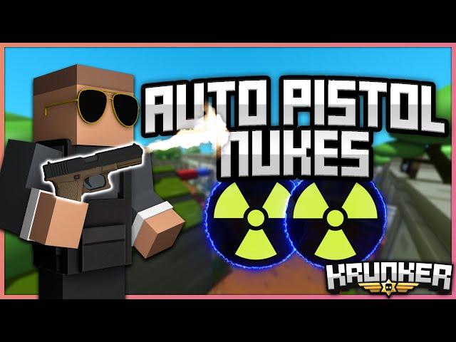 Back to Back NUKES with the AUTO PISTOL in Krunker!