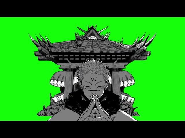 SUKUNA DOMAIN EXPANSION GREEN SCREEN MANGA ANIMATION (JJK) #capcutpc #sukuna