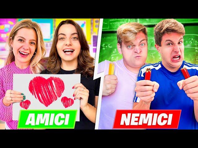 AMICI vs NEMICI A SCUOLA!! *3 TIPI DI AMICI*‍