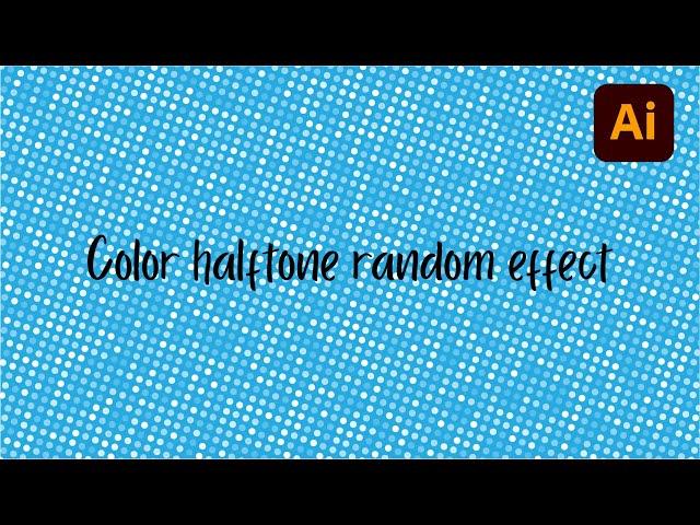 How to make simple color halftone random pattern | Adobe Illustrator tutorial