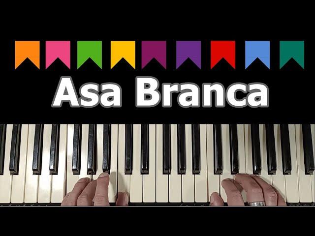 Como tocar ASA BRANCA de Luiz Gonzaga com as duas mãos (teclado e piano iniciante)