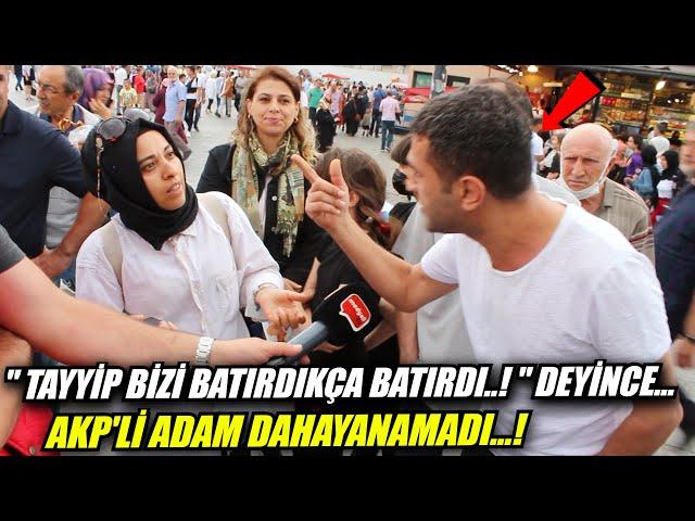 Kadının konuşmasını duyan AKP'li adam bir anda araya girince tartışma çıktı..!