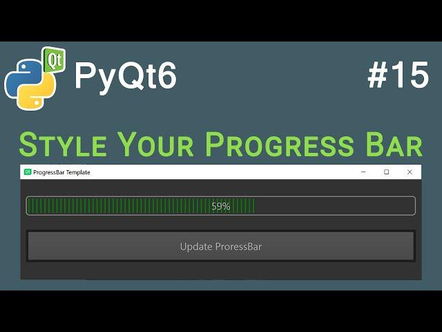 Create a Modern Style ProgressBar in PyQt6 | PyQt6 Tutorial