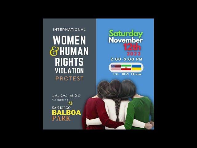 San Diego - Rally for Iran and Ukraine - Balboa Park - Nov 12, 2022
