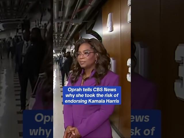 Oprah tells CBS News why she endorsed Kamala Harris #shorts