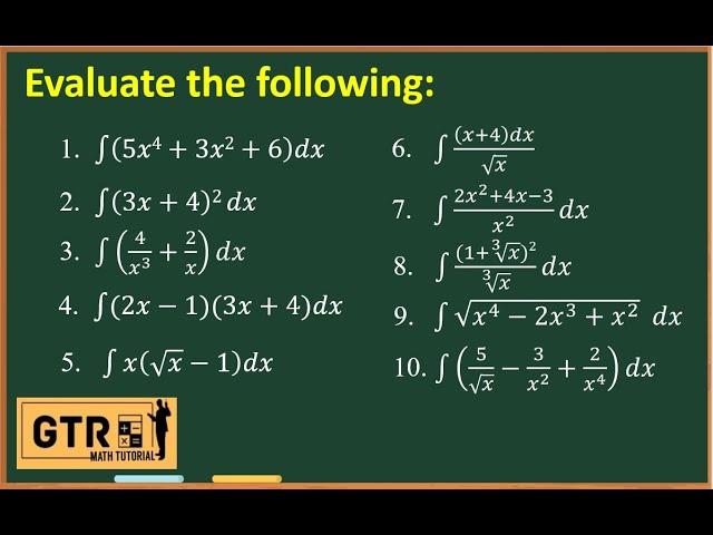 Basic Integration Formulas