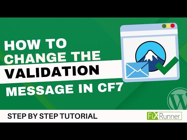 How To Change The Validation Message In Contact Form 7