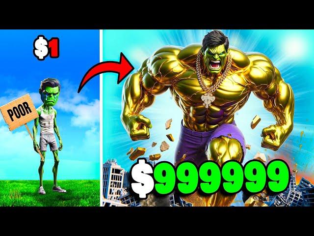 $1 to $1,000,000 Hulk in GTA 5 RP