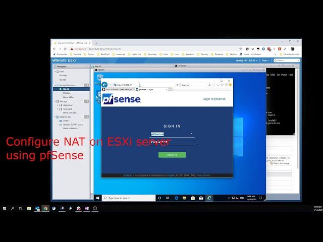 [VMWARE] How to configure NAT network on VMWARE ESXi using pfSense