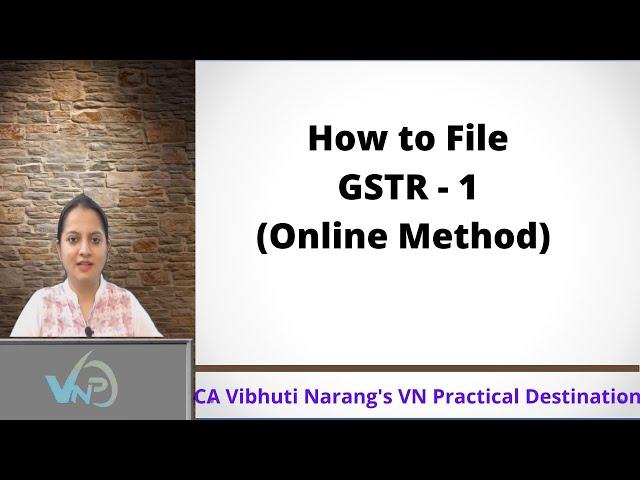 How to File GSTR - 1 Online