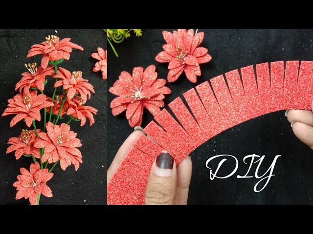 A Simple Way to Make Flowers from Foamiran | A very easy way to make Foamiran Flowers