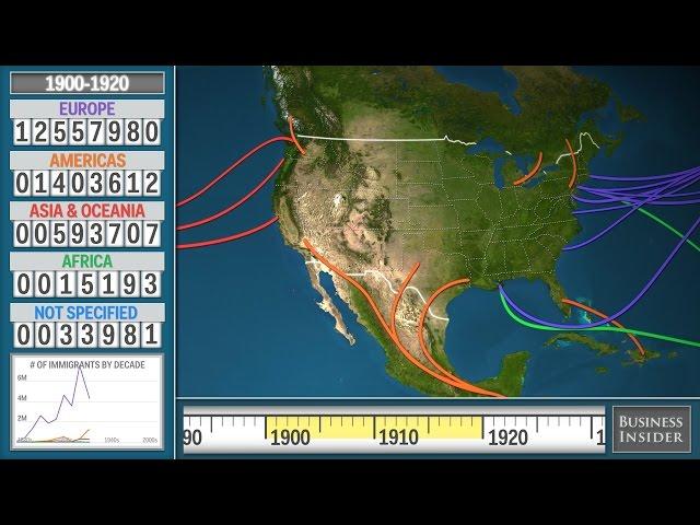 Animated Map Shows History Of Immigration To The US