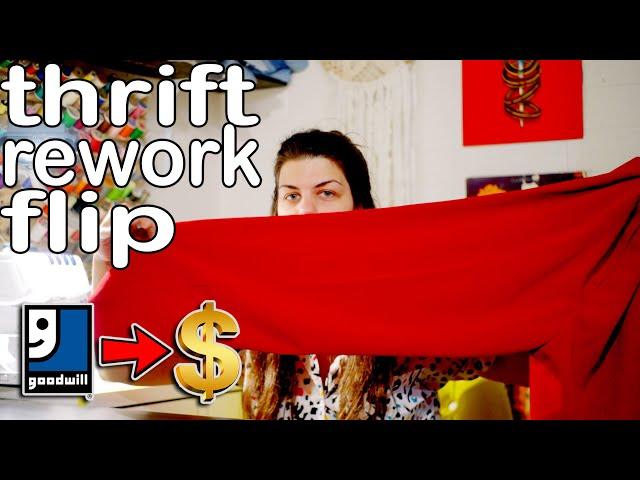 DIY THRIFT FLIP *turning vintage thrifted clothes into 2021 trends*