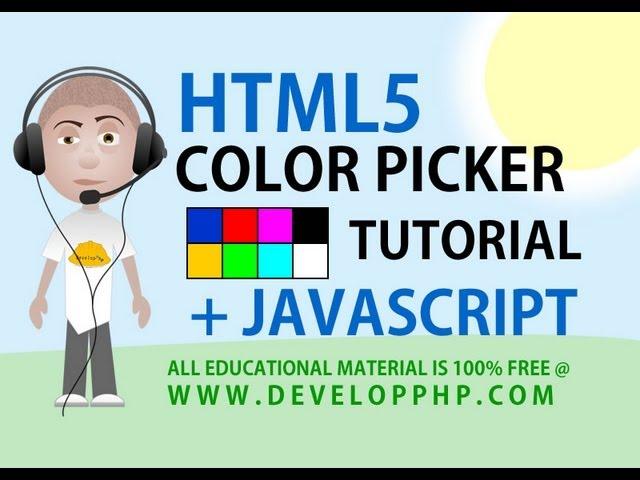 html 5 tutorial Color Picker Input With JavaScript Ajax Form Processing Tips