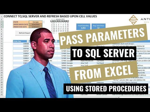 Call a SQL Server Stored Procedure using Excel Parameters
