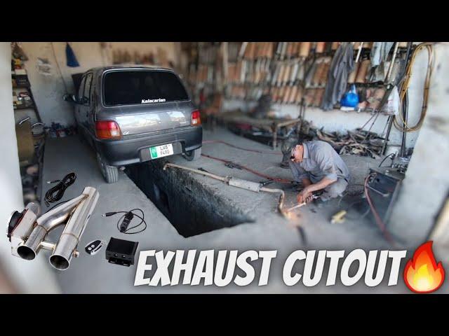 Installed custom made exhaust cutout in dihatsu coure| KALACARIAN Project series Episode 141.